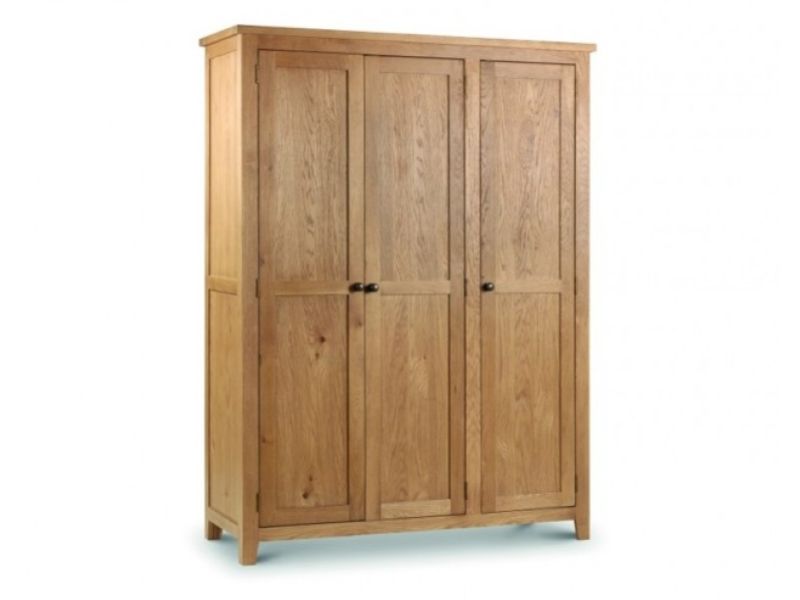 Julian Bowen Marlborough American Oak 3 Door Wardrobe