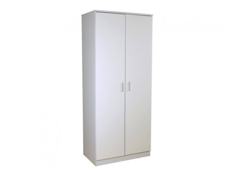 GFW Ottawa 2 Door Wardrobe in White and White Gloss