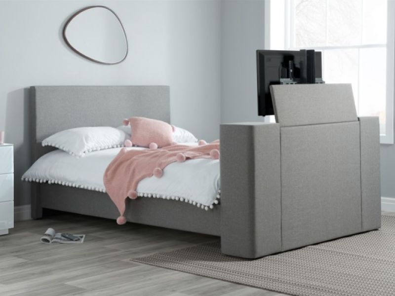 Birlea Plaza 4ft6 Double Grey Fabric TV Bed Frame