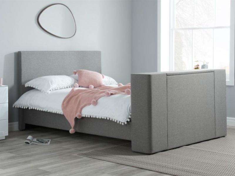 Birlea Plaza 5ft Kingsize Grey Fabric TV Bed Frame