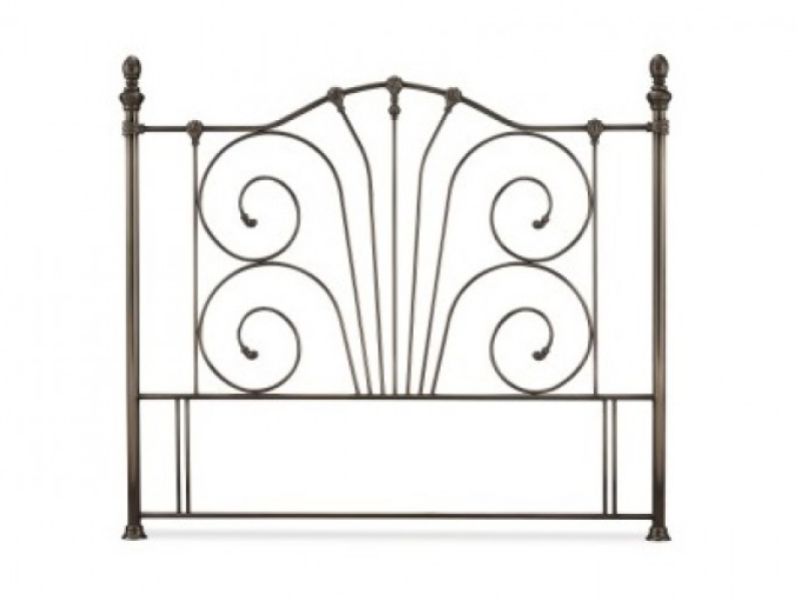 Serene Jessica 5ft Kingsize Nickel Metal Headboard