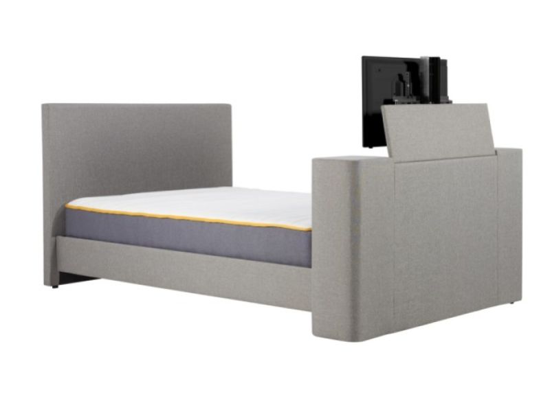 Birlea Plaza 4ft6 Double Grey Fabric TV Bed Frame