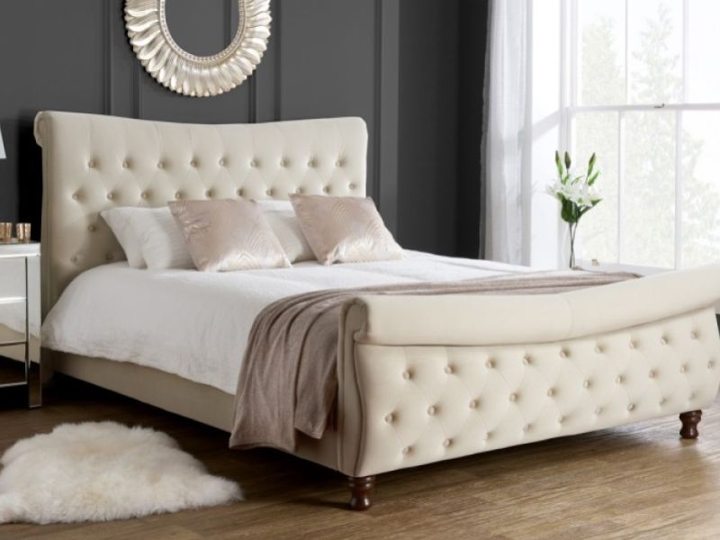 Birlea Copenhagen 6ft Super Kingsize Warm Stone Fabric Bed Frame