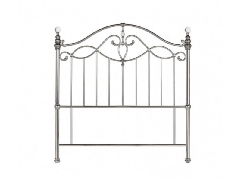 Bentley Elena 4ft6 Double Shiny Nickel Metal Headboard