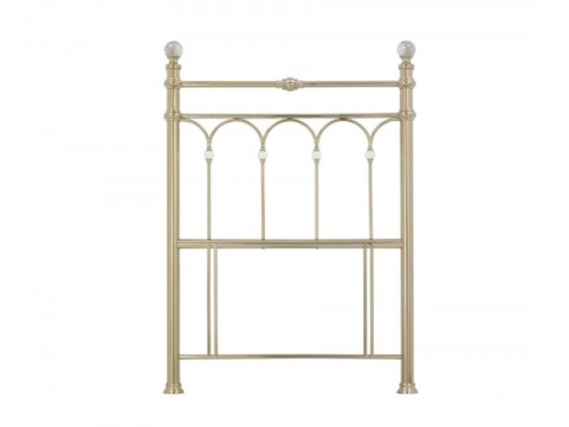 Bentley Designs Krystal 3ft Single Champagne Brass Finish Metal Headboard