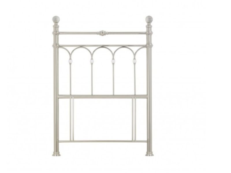 Bentley Designs Krystal 3ft Single Shiny Nickel Finish Metal Headboard