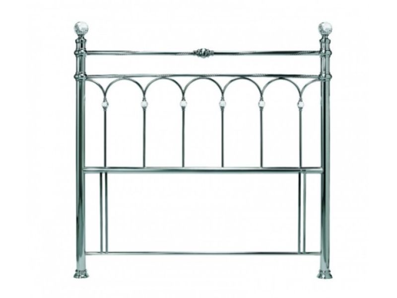 Bentley Designs Krystal 4ft6 Double Antique Nickel Finish Metal Headboard