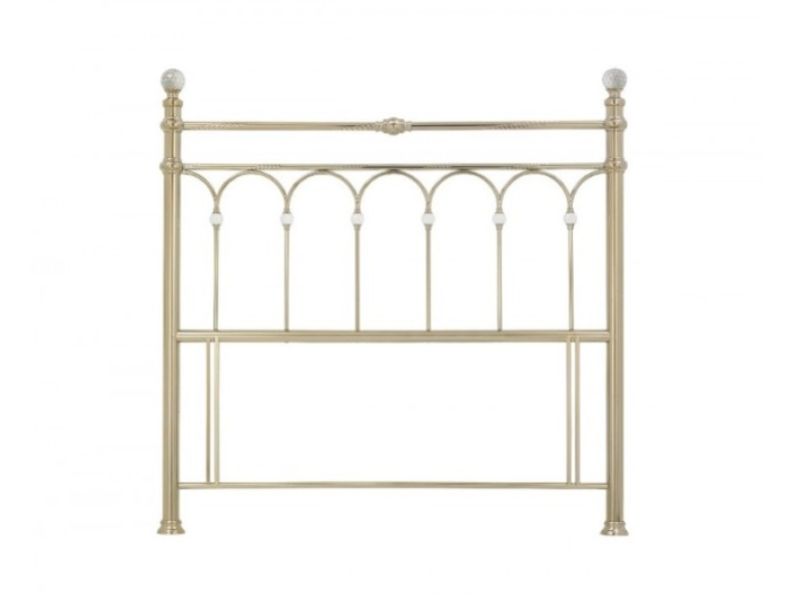 Bentley Designs Krystal 5ft Kingsize Champagne Brass Finish Metal Headboard