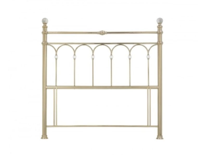 Bentley Designs Krystal 5ft Kingsize Champagne Brass Finish Metal Headboard