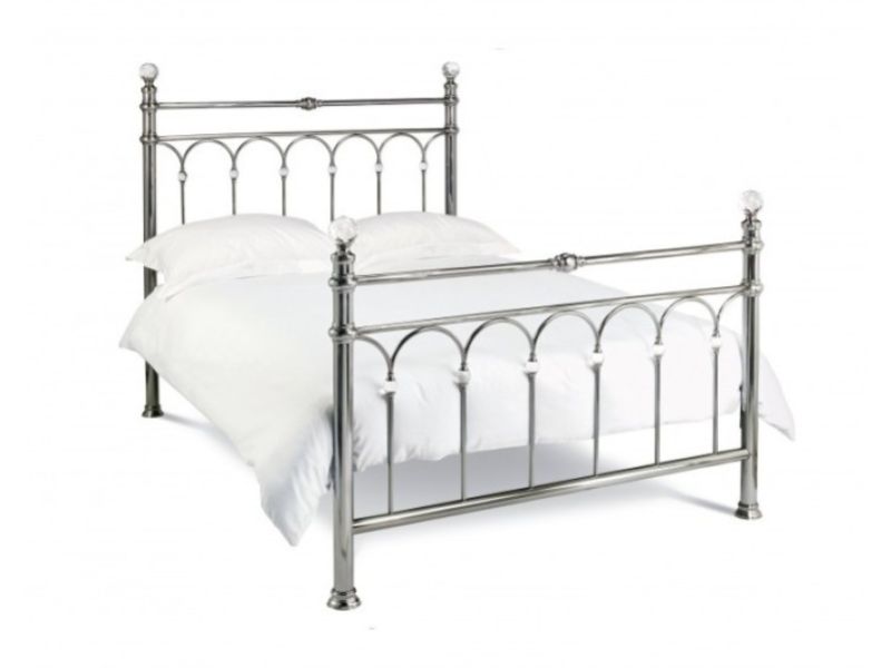 Bentley Designs Krystal 4ft6 Double Antique Nickel Metal Bed Frame