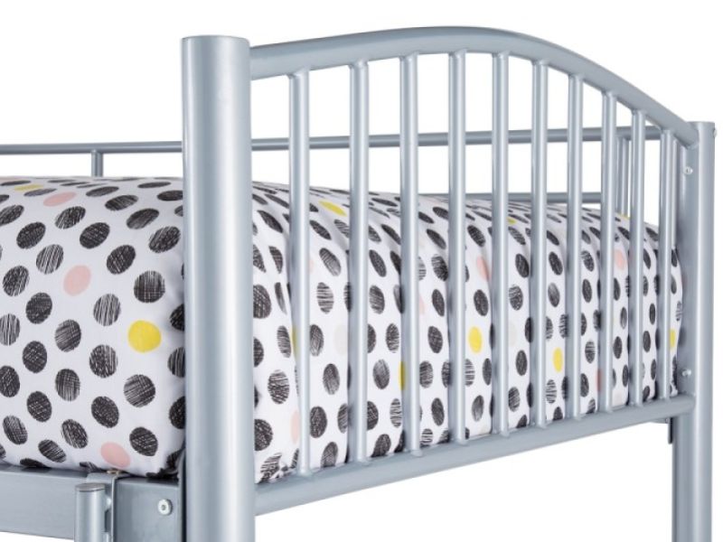 Serene Oslo Triple Sleeper Silver Metal Bunk Bed