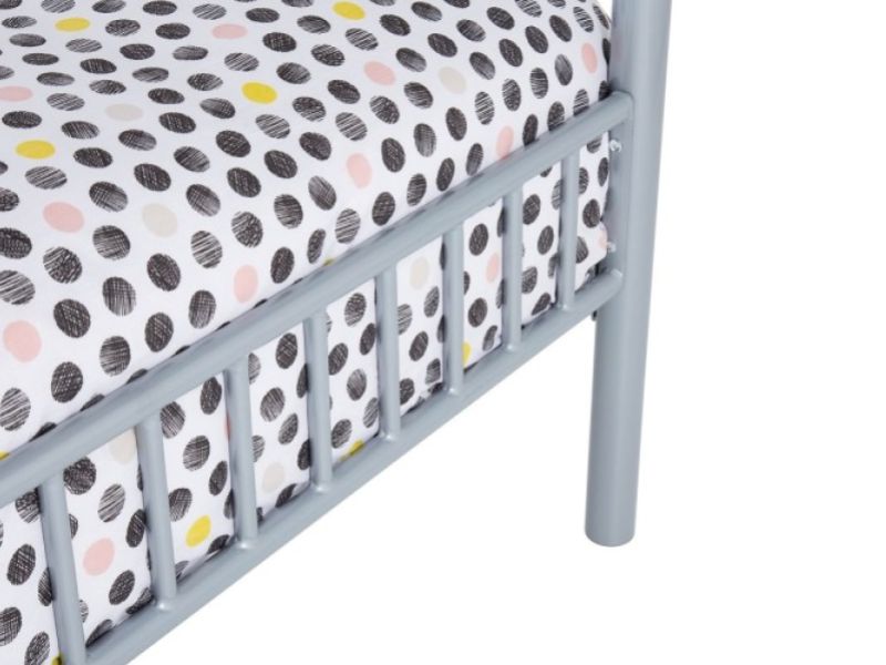 Serene Oslo Triple Sleeper Silver Metal Bunk Bed
