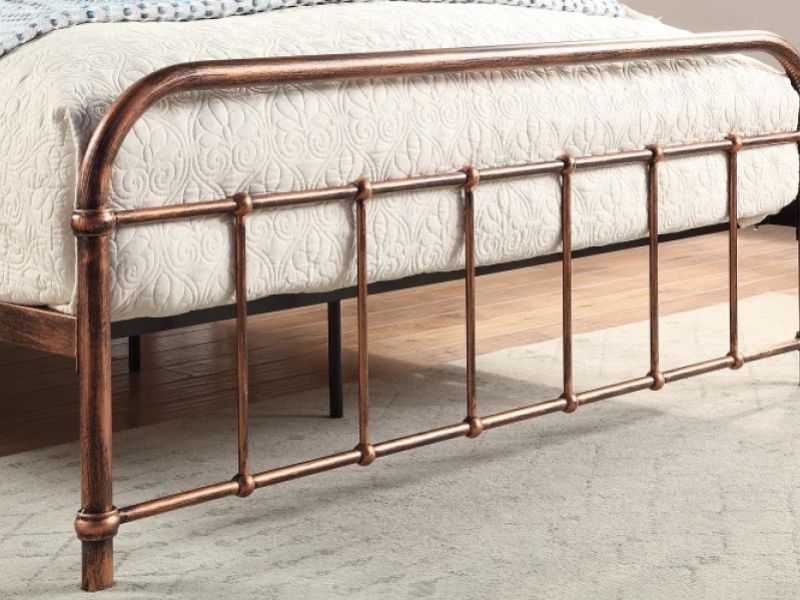 Sleep Design Henley 5ft Kingsize Metal Bed Frame In Antique Copper