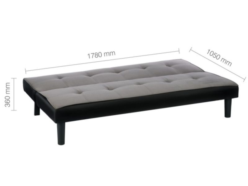 Birlea Aurora Grey Fabric Sofa Bed