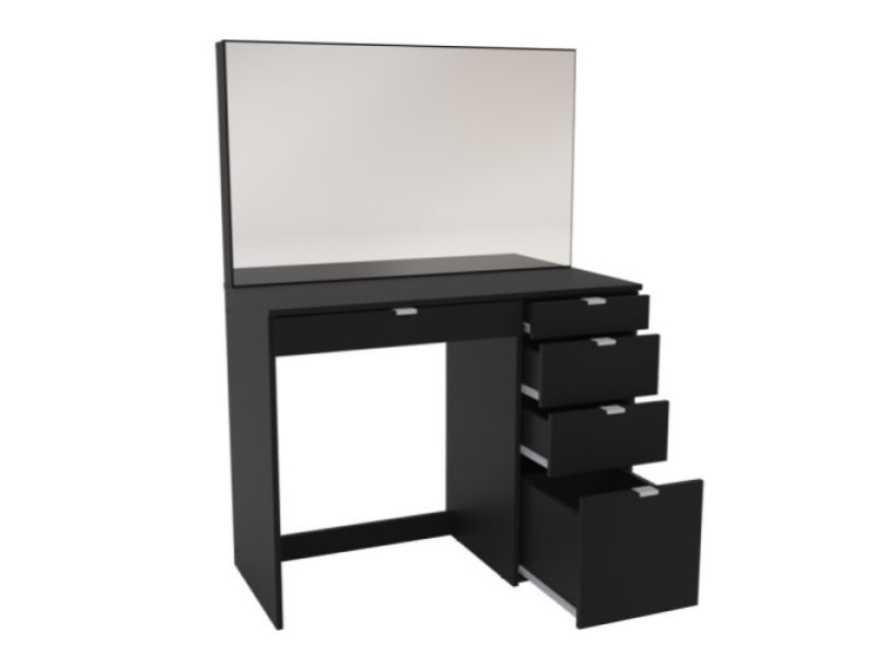 Birlea Ava Black Dressing Table With Mirror