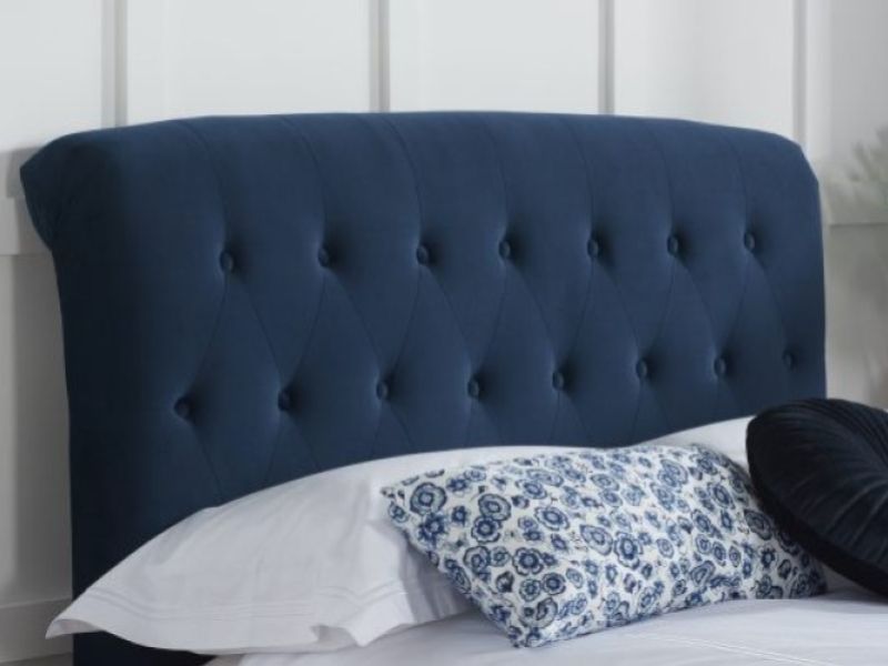 Birlea Brompton 4ft Small Double Blue Fabric Bed Frame