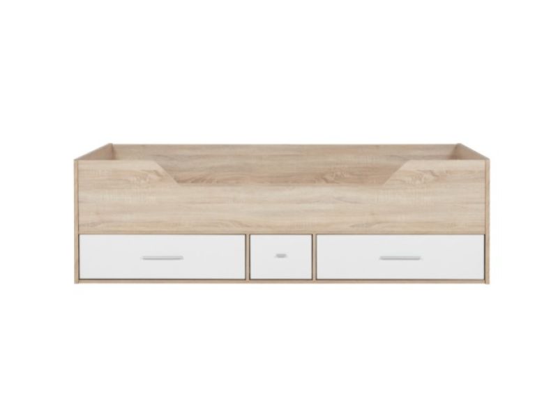 Birlea Camden 3ft Single White And Oak Finish Cabin Bed