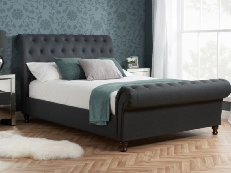 Birlea Castello 5ft Kingsize Charcoal Fabric Bed Frame