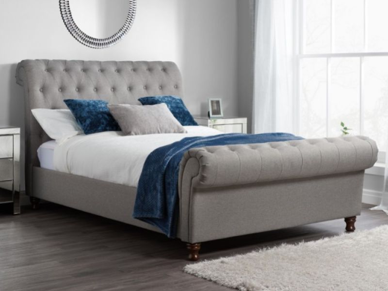 Birlea Castello 4ft6 Double Grey Fabric Bed Frame