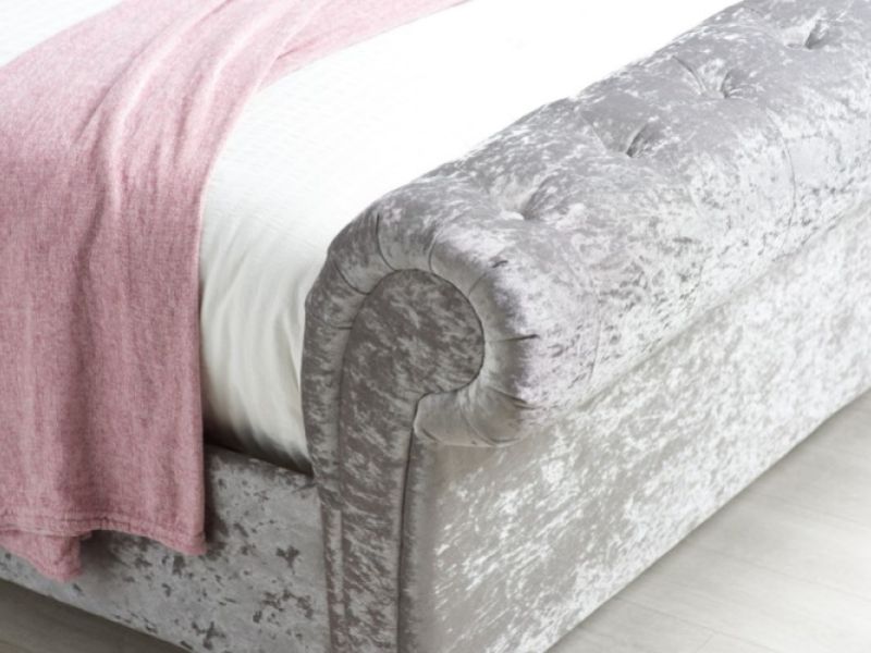 Birlea Castello 6ft Super Kingsize Steel Velvet Fabric Bed Frame