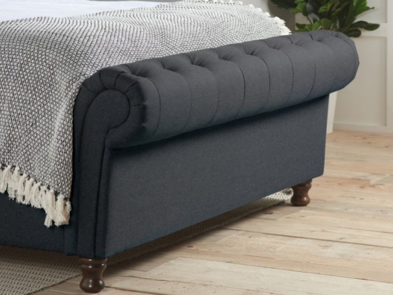 Birlea Castello 4ft6 Double Charcoal Fabric Ottoman Bed Frame