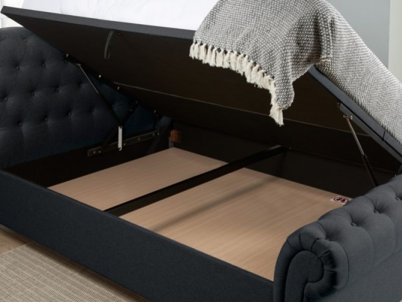 Birlea Castello 6ft Super Kingsize Charcoal Fabric Ottoman Bed Frame