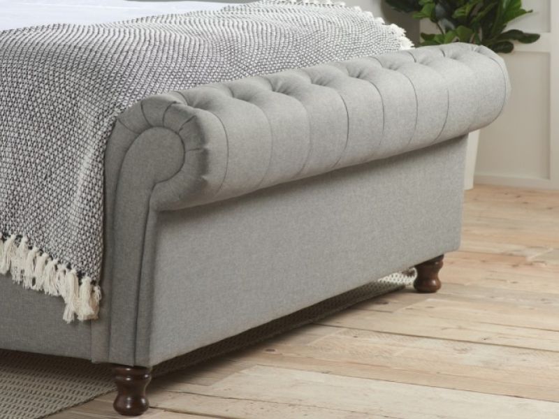 Birlea Castello 4ft6 Double Grey Fabric Ottoman Bed Frame