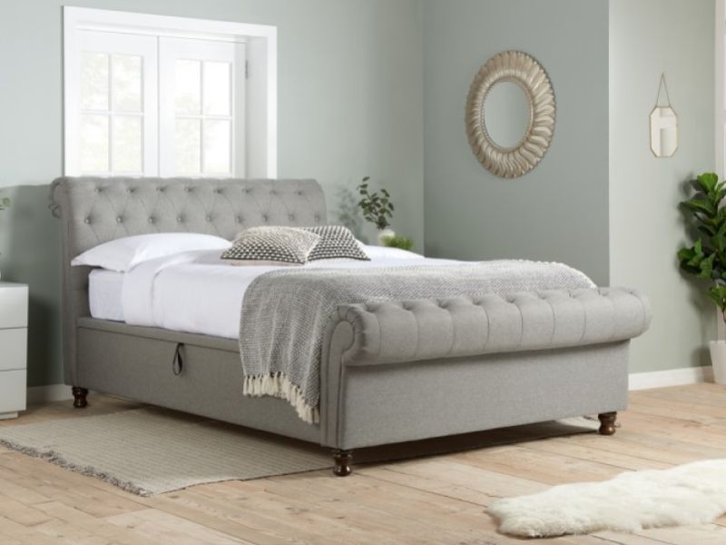 Birlea Castello 5ft Kingsize Grey Fabric Ottoman Bed Frame