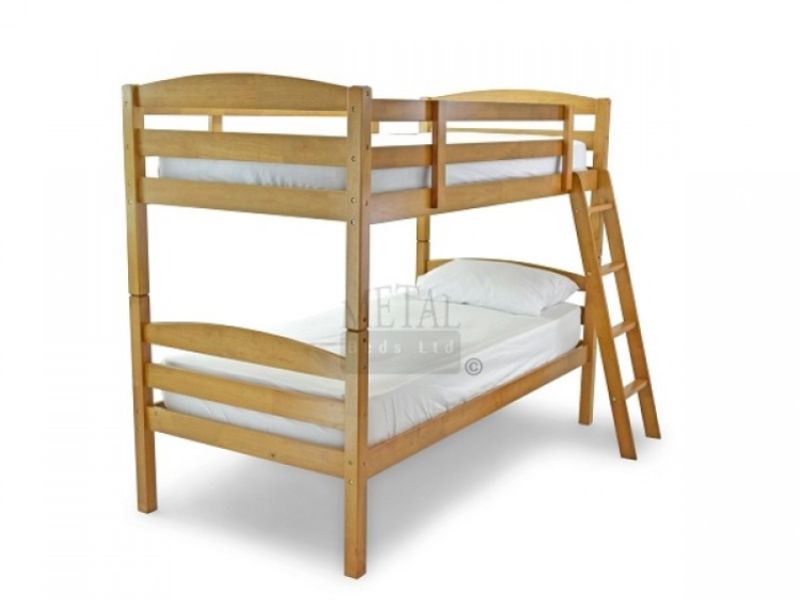 Metal Beds Moderna 3ft (90cm) Single Pine Wooden Bunk Bed