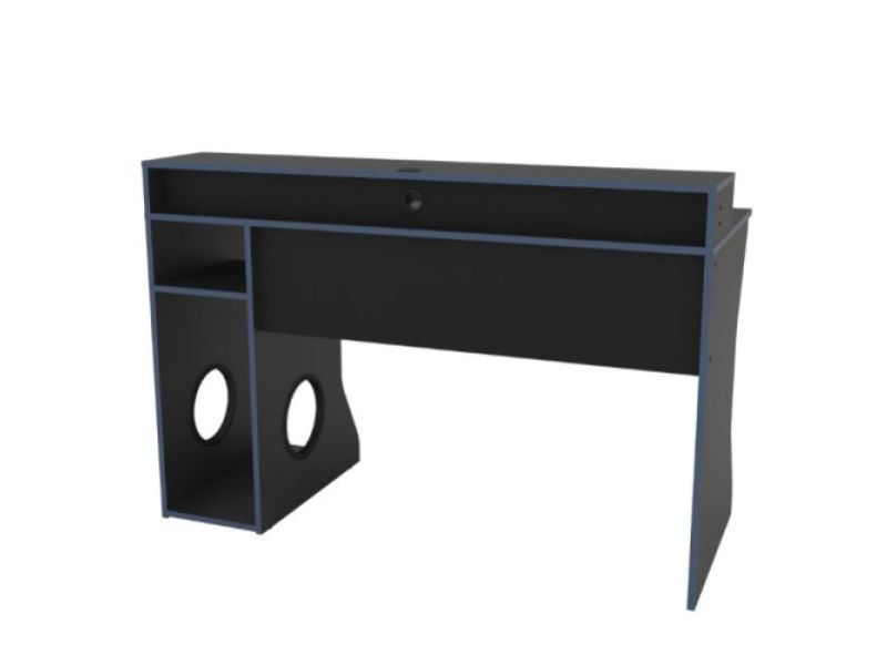 Birlea Enzo Black And Blue Gaming Desk