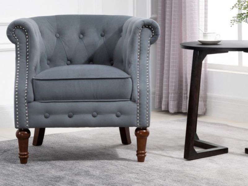 Birlea Freya Chair In Grey Fabric