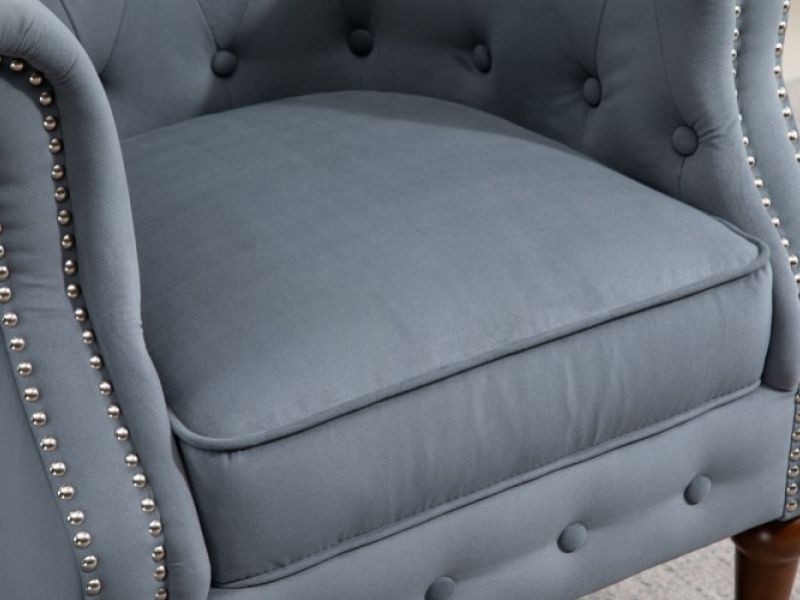 Birlea Freya Chair In Grey Fabric