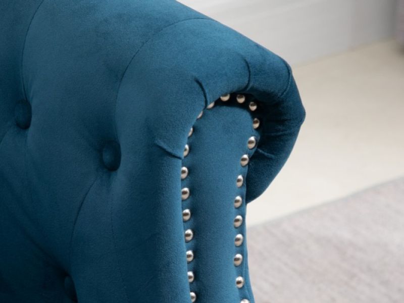 Birlea Freya Chair In Blue Fabric