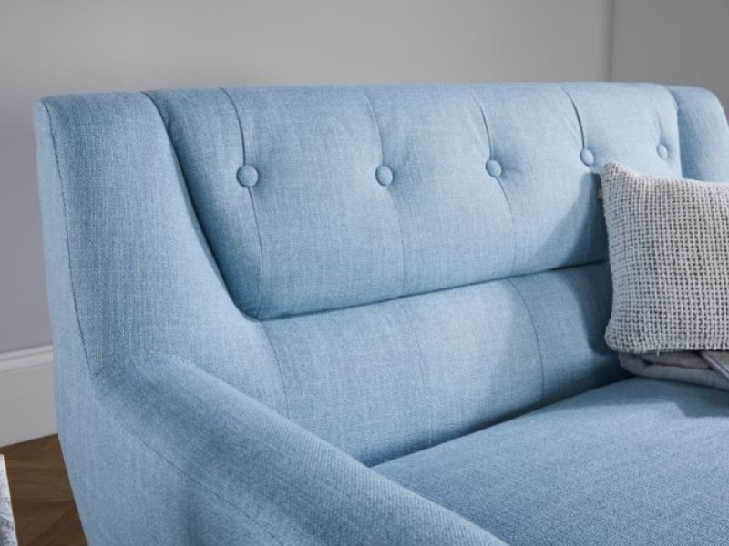 Birlea Lambeth 2 Seater Sofa In Duck Egg Blue Fabric