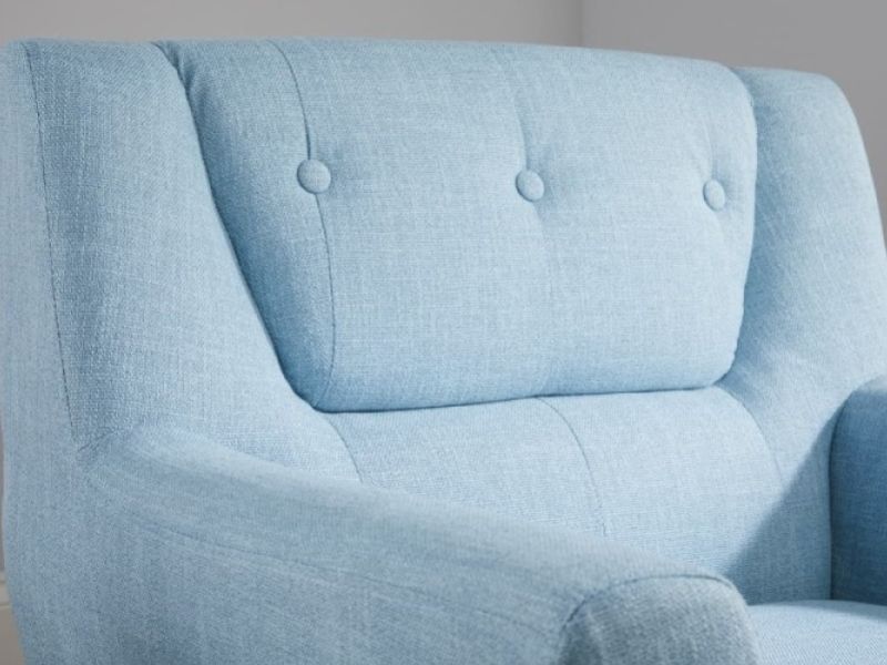 Birlea Lambeth Armchair In Duck Egg Blue Fabric