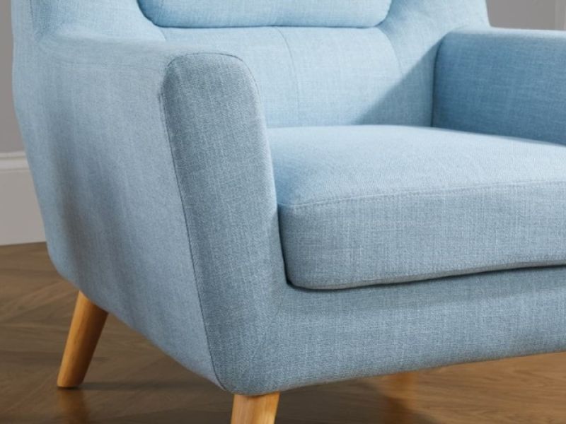 Birlea Lambeth Armchair In Duck Egg Blue Fabric