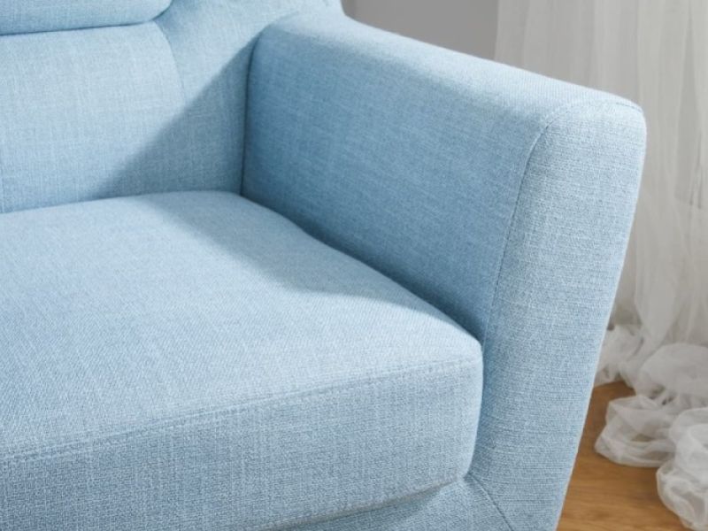 Birlea Lambeth Armchair In Duck Egg Blue Fabric