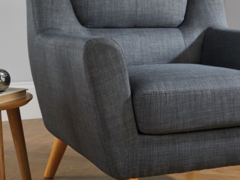 Birlea Lambeth Armchair In Grey Fabric