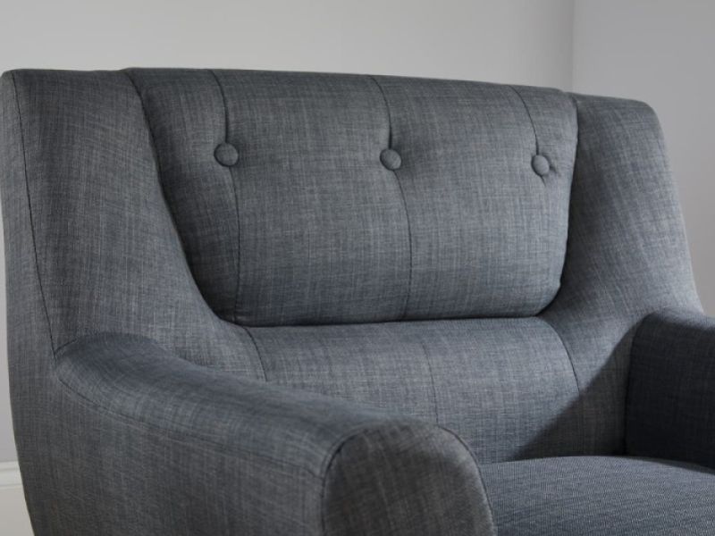 Birlea Lambeth Armchair In Grey Fabric