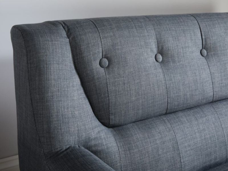 Birlea Lambeth 3 Seater Sofa In Grey Fabric