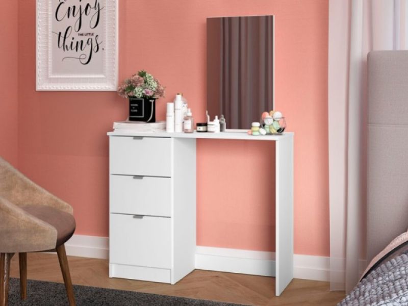 Birlea Madison White Dressing Table With Mirror