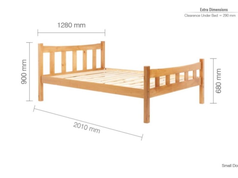 Birlea Miami 4ft Small Double Pine Wooden Bed Frame