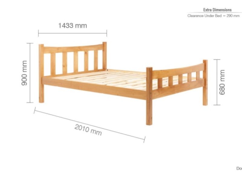 Birlea Miami 4ft6 Double Pine Wooden Bed Frame