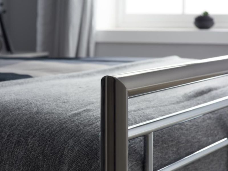 Birlea Montana Chrome and Nickel 4ft6 Double Metal Bed Frame