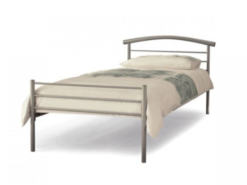 Serene Brennington 3ft Single Silver Metal Bed Frame