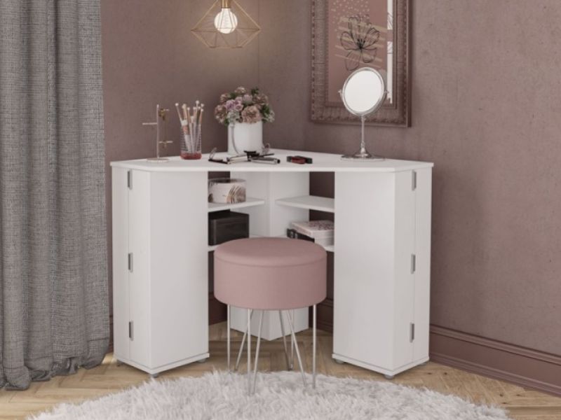 Birlea Olivia White Corner Dressing Table