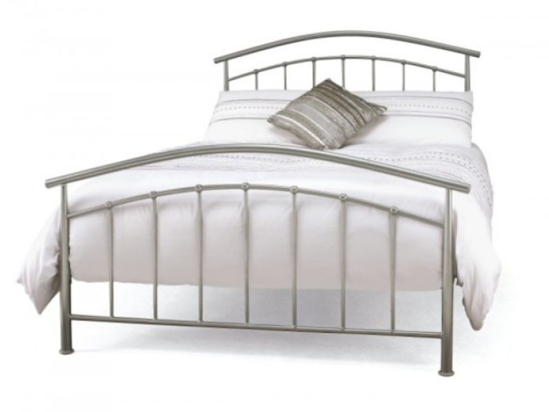 Serene Mercury 4ft Small Double Silver Metal Bed Frame