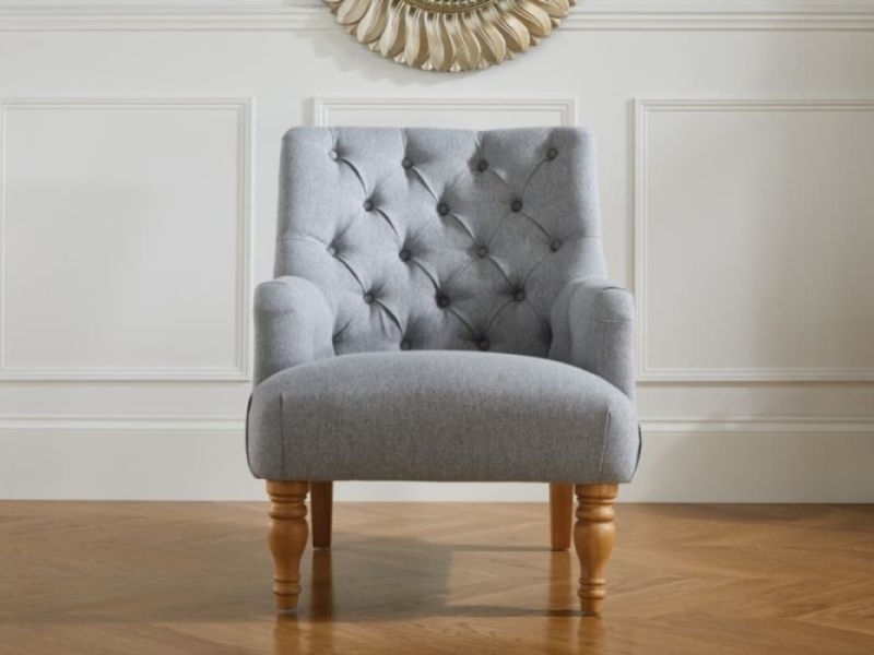 Birlea Padstow Chair In Grey Fabric