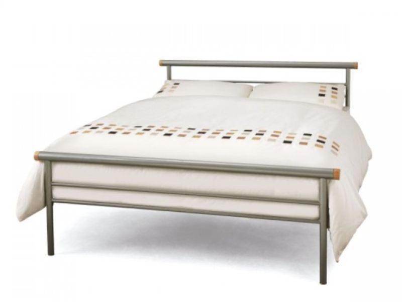 Serene Celine 4ft6 Double Silver Metal Bed Frame