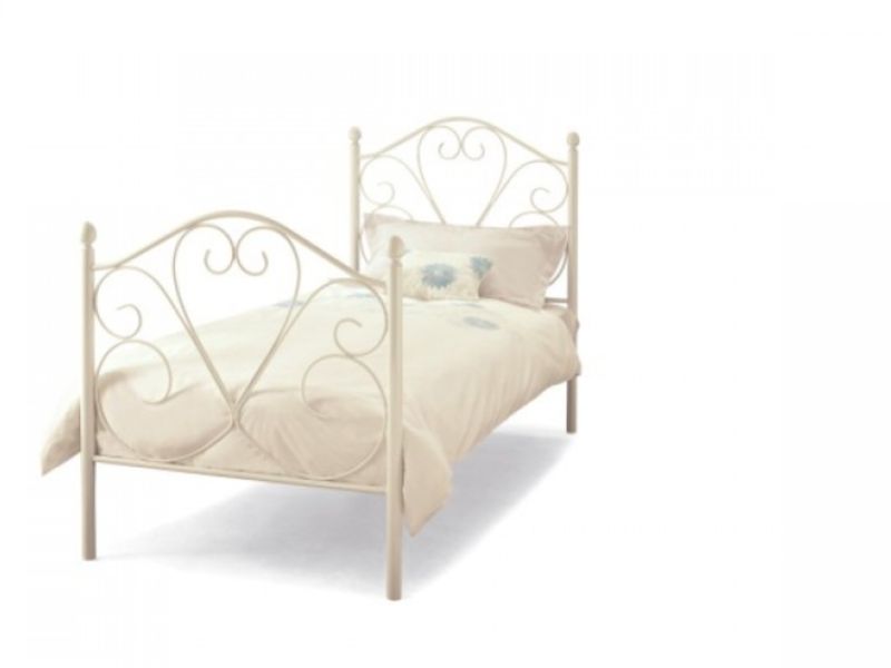 Serene Isabelle 3ft Single White Metal Bed Frame